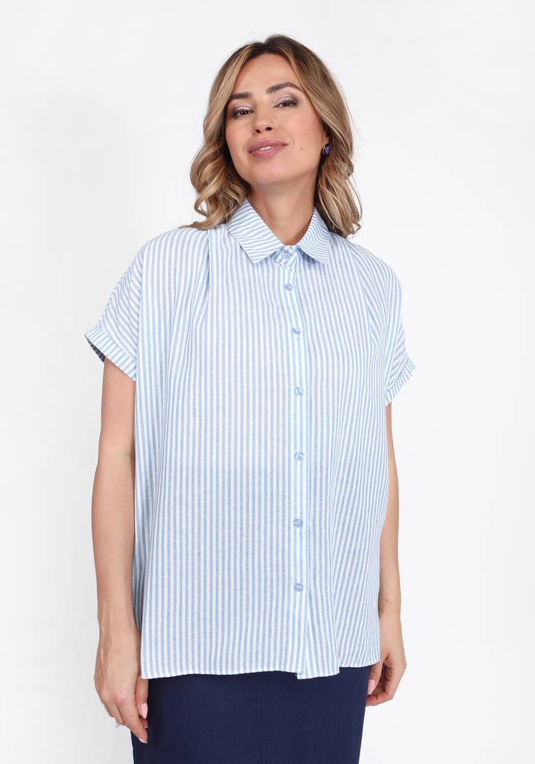 Блуза с цельнокроеным коротким рукавом шир.  750, рис. 5