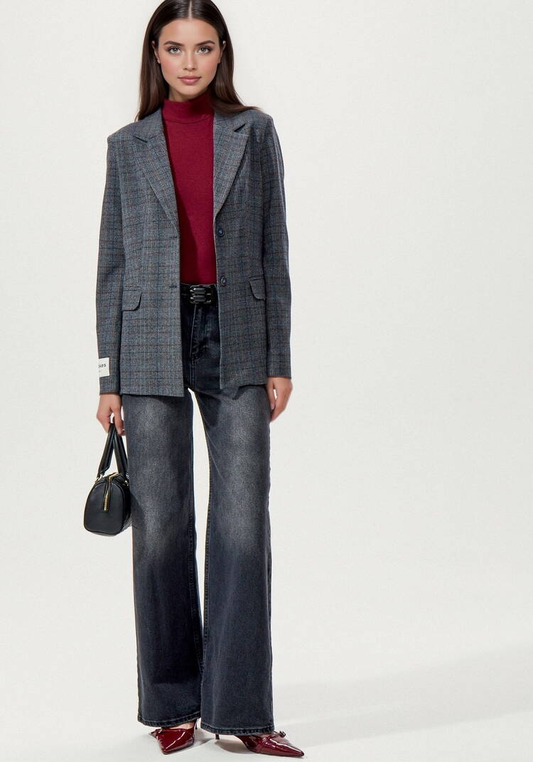 Джинсы прямого кроя с высокой посадкой шир.  750, рис. 15