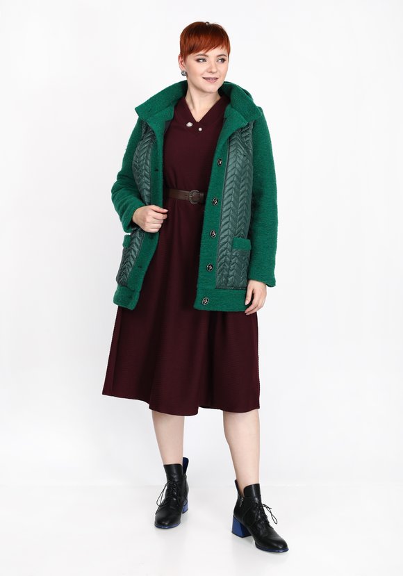 Пальто полуприлегающего силуэта шир.  580, рис. 1