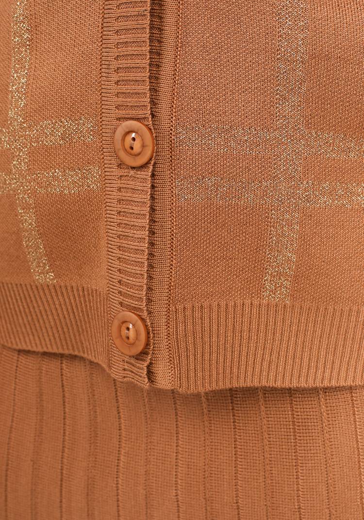 Кардиган в клетку с метанитью шир.  750, рис. 8