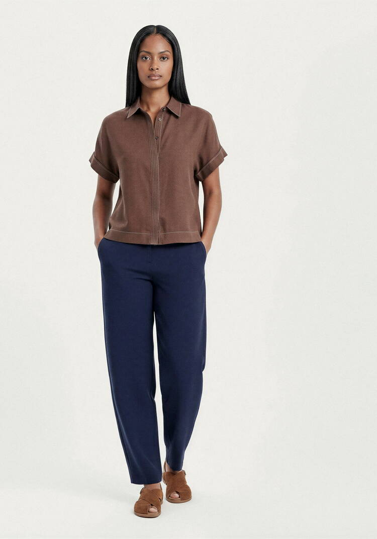 Брюки изо льна с поясом шир.  750, рис. 24