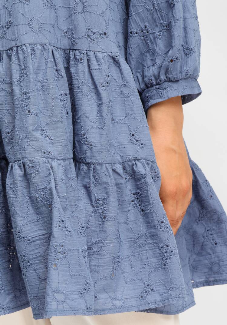 Туника из шитья с ярусами на пуговицах шир.  750, рис. 14