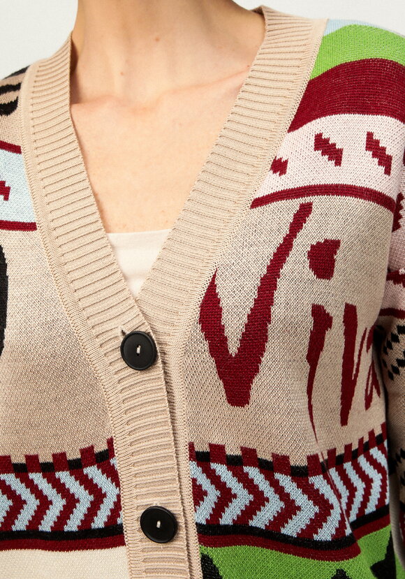 Кардиган удлиненный с ярким рисунком шир.  580, рис. 5