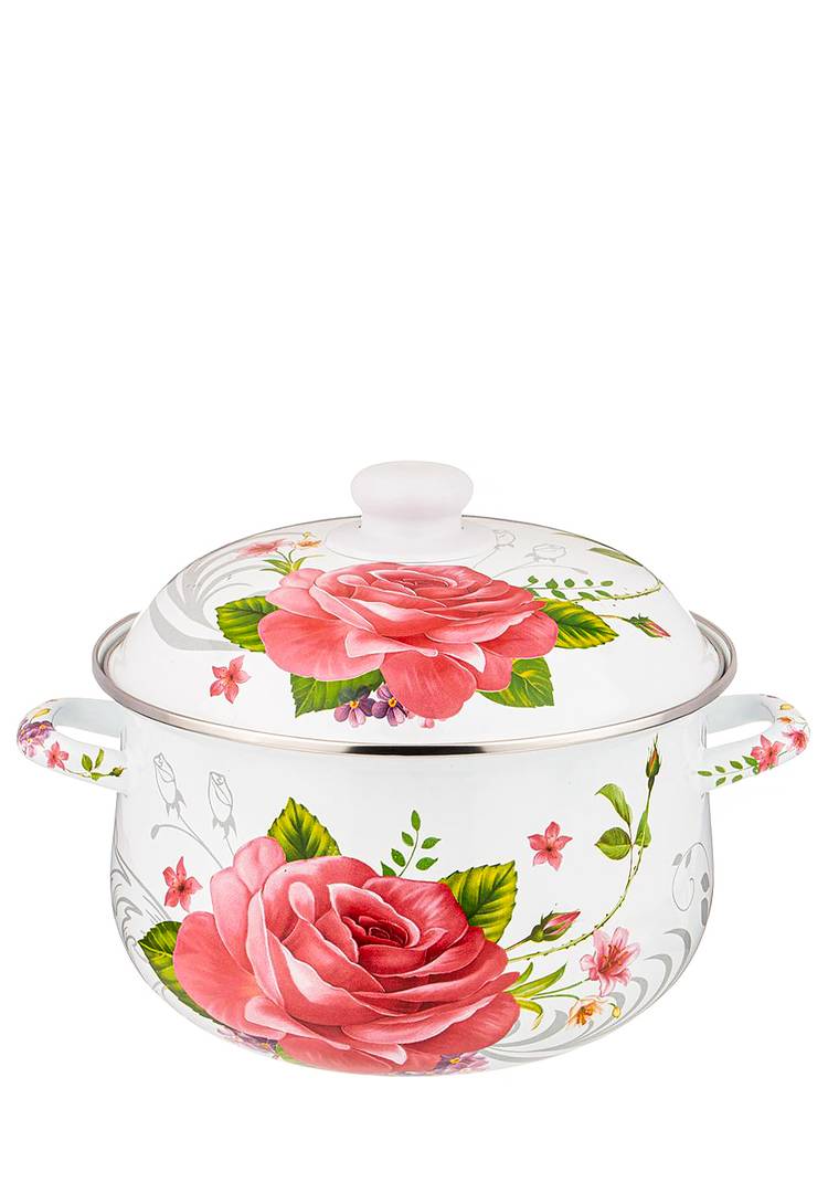 Кастрюля эмалированная Пленительная роза шир.  750, рис. 17