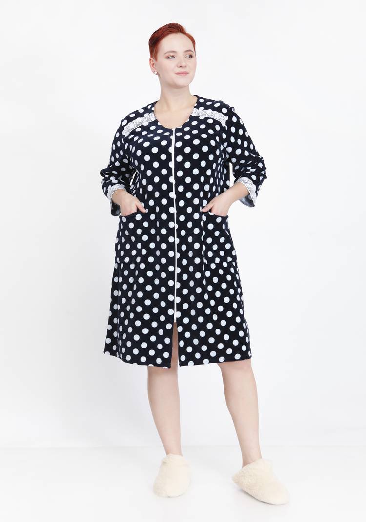 Халат велюровый Модный горошек шир.  750, рис. 4