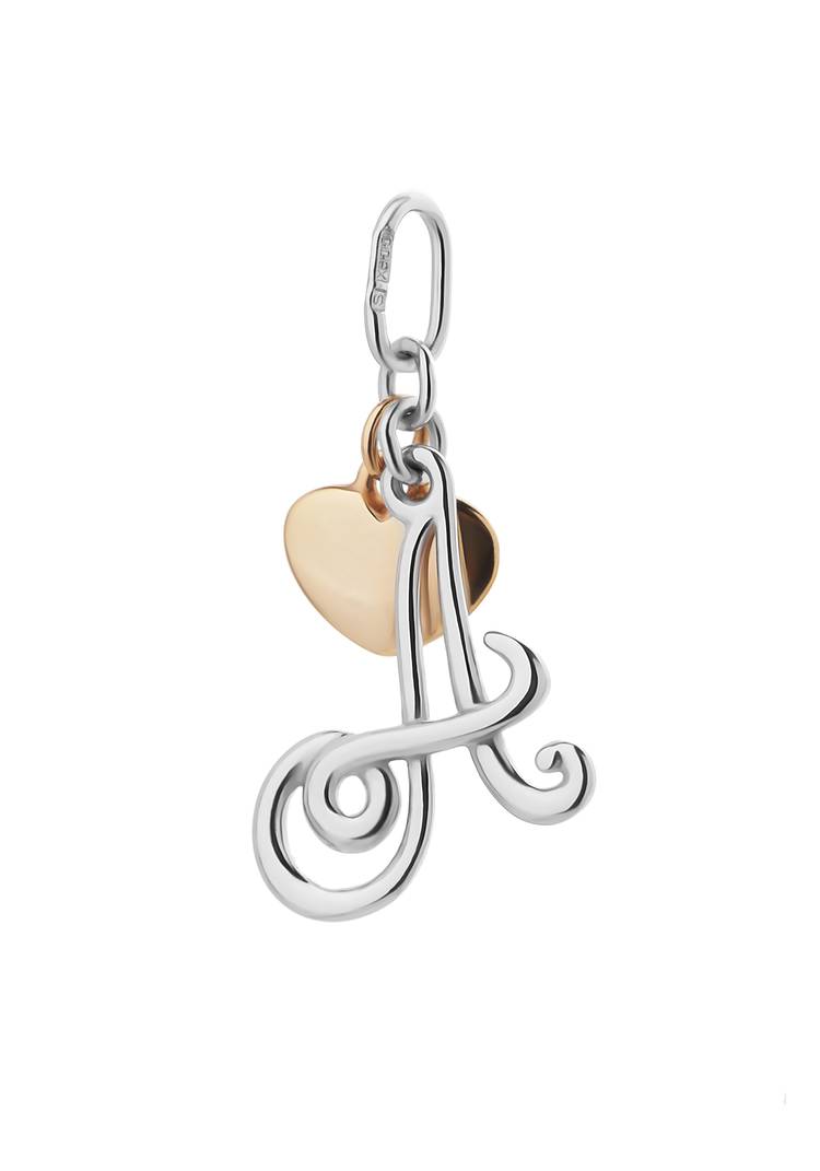 Серебряная подвеска Буквы шир.  750, рис. 1