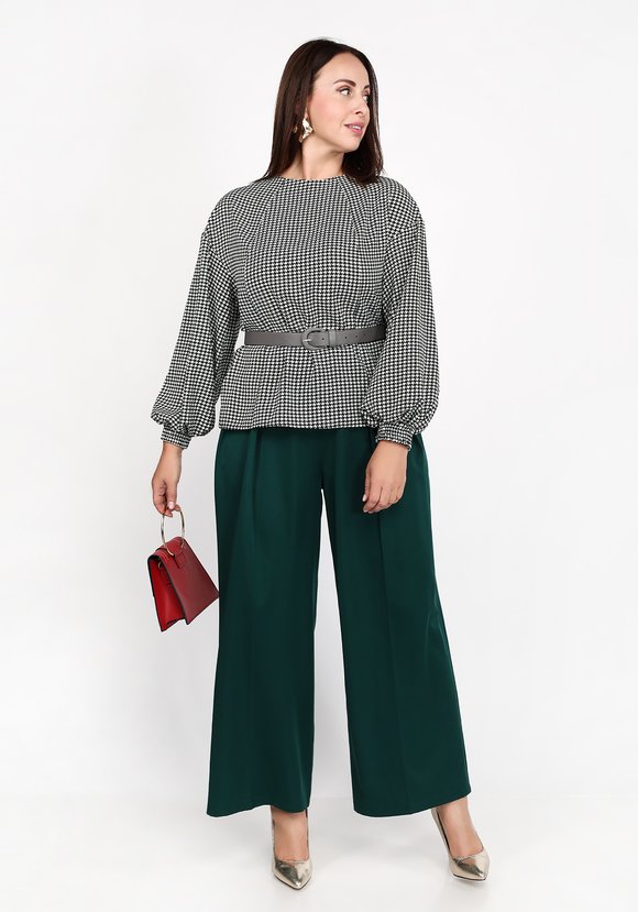 Блуза с принтом и молнией сзади шир.  580, рис. 7