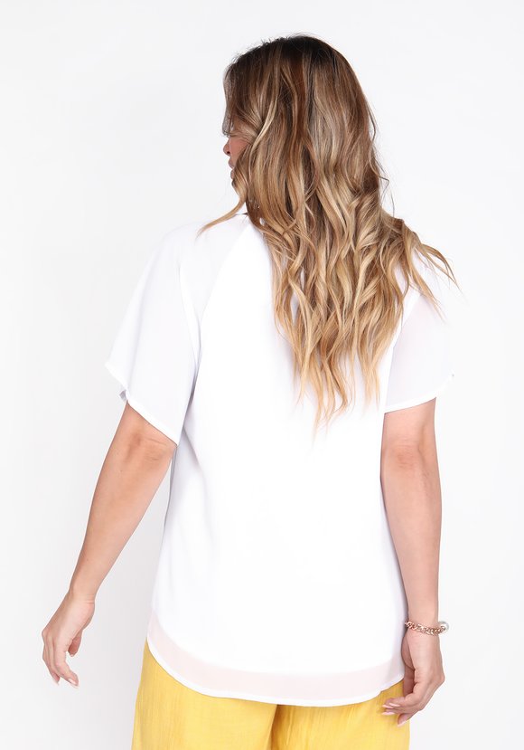 Блуза с прозрачным рукавом шир.  580, рис. 3