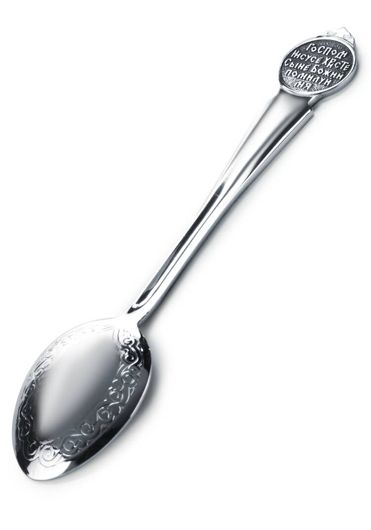 Ложка серебряная Вседержитель шир.  750, рис. 4