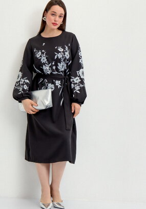 Платье с цветочным принтом А-силуэта