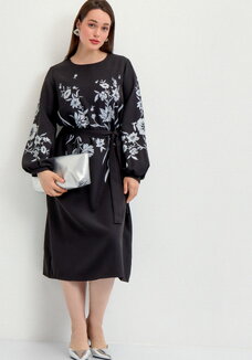 Платье с цветочным принтом А-силуэта