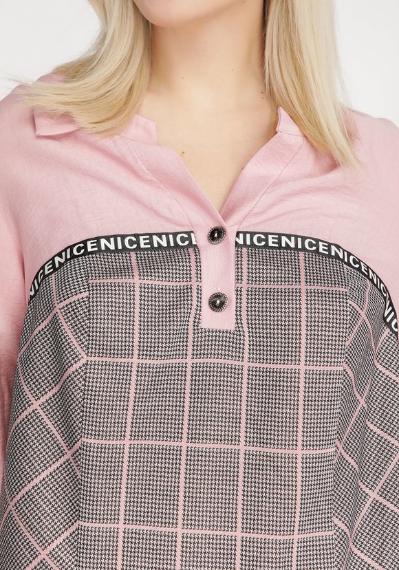 Платье комбинированное с декором шир.  580, рис. 4