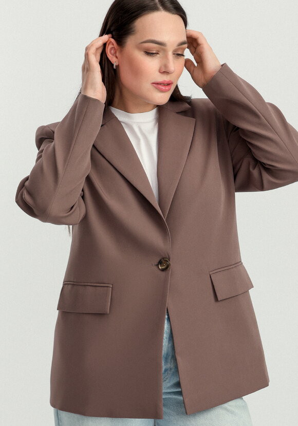 Пиджак однобортный на подкладке шир.  580, рис. 1