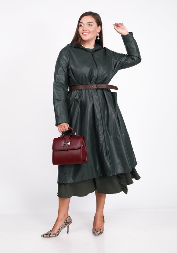 Пальто из эко-кожи на молнии шир.  580, рис. 11