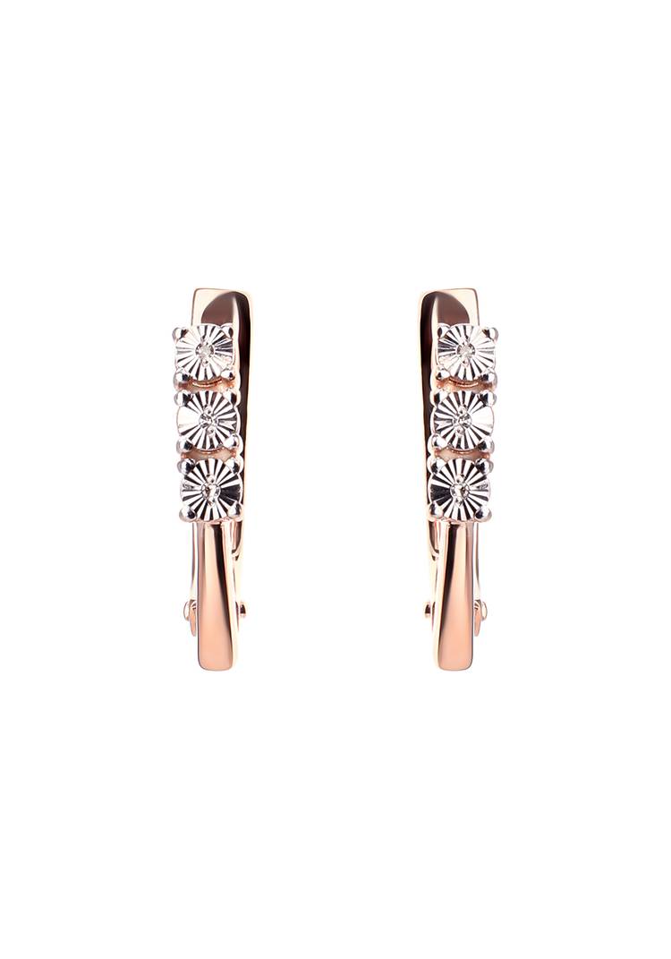 Серьги серебряные Бриллиантовый блеск шир.  750, рис. 1