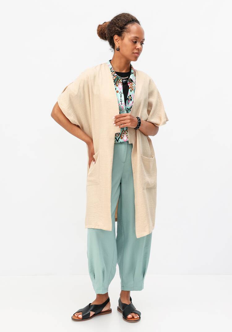 Кардиган-накидка оверсайз со спущенным плечом шир.  750, рис. 7