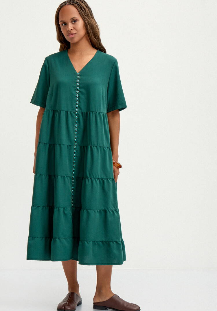 Платье многоярусное свободное шир.  750, рис. 4