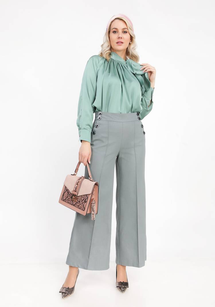 Блуза свободная с бантом шир.  750, рис. 5