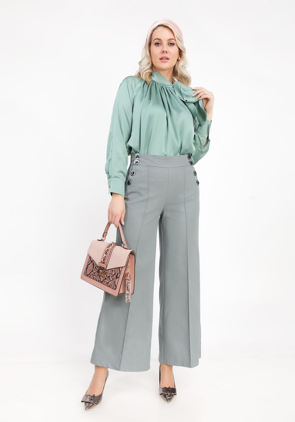 Блуза свободная с бантом шир.  580, рис. 5