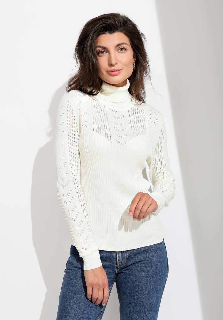 Водолазка из вискозы с ажурным узором шир.  750, рис. 14