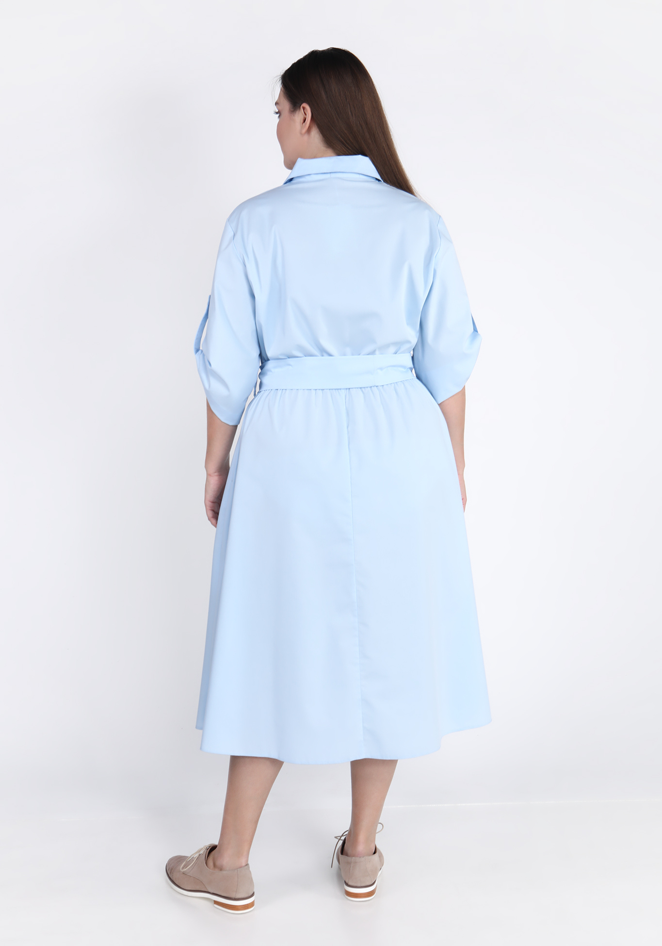 Платье "Большое воодушевление" Lomara, размер 48, цвет голубой - фото 7