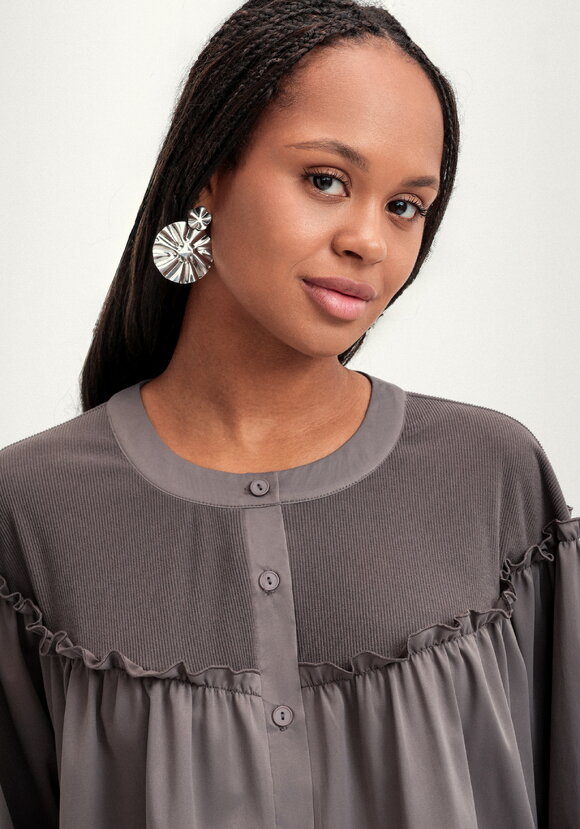 Блуза комбинированная с трикотажем шир.  580, рис. 13