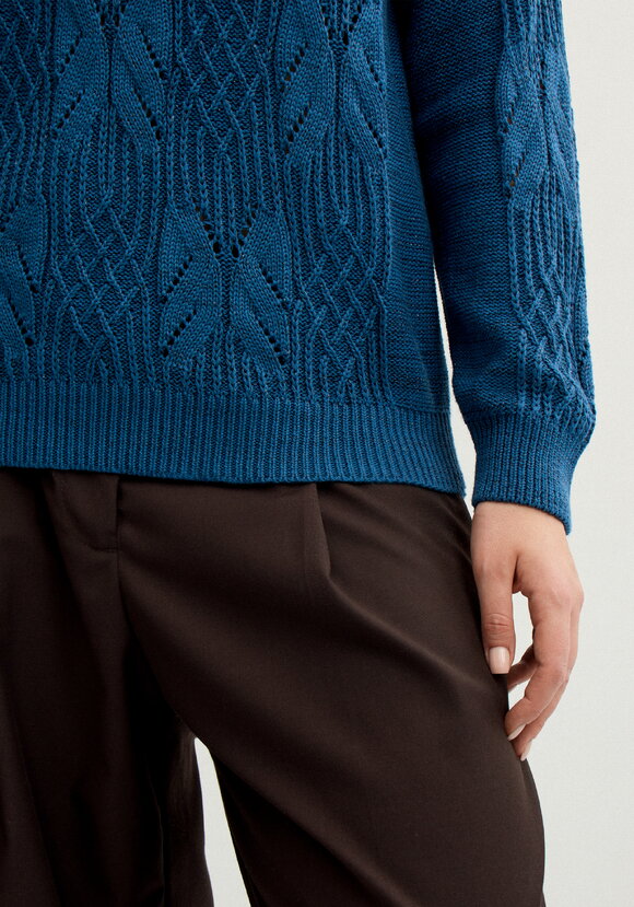 Джемпер ажурный на резинке шир.  580, рис. 37