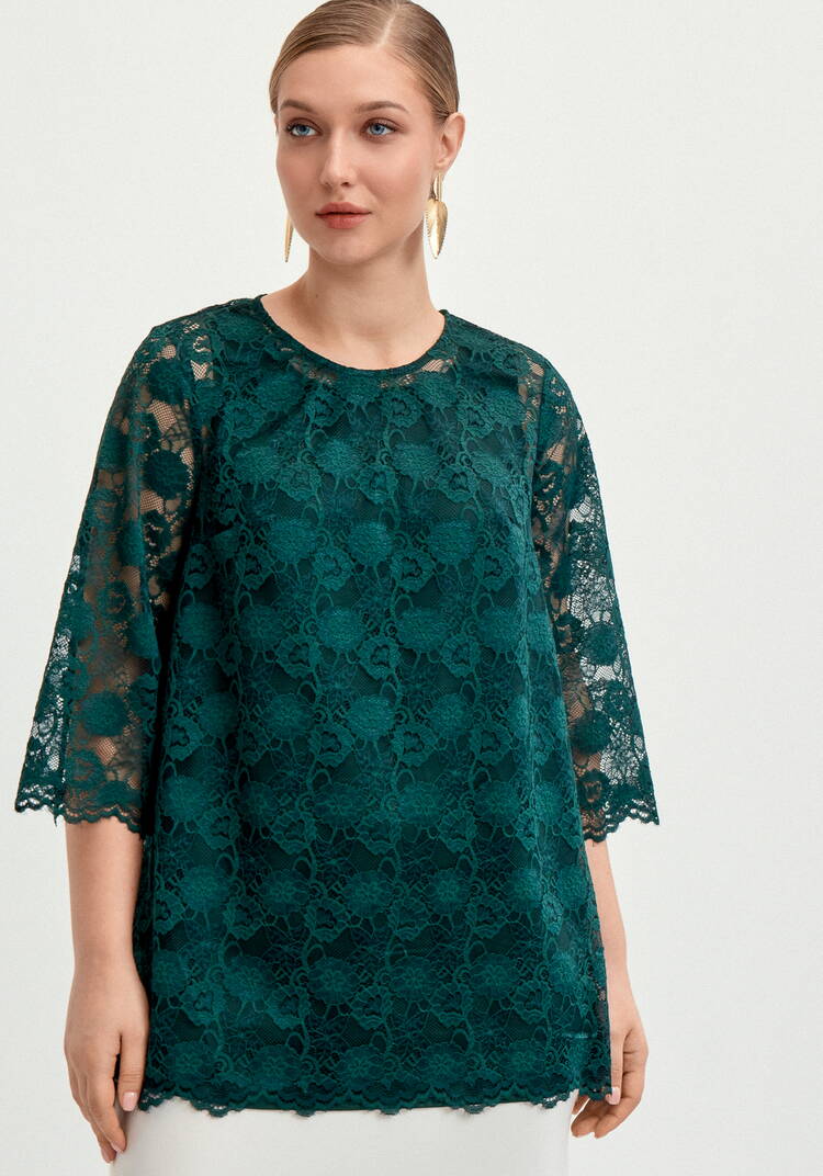 Туника из кружева с топом шир.  750, рис. 1