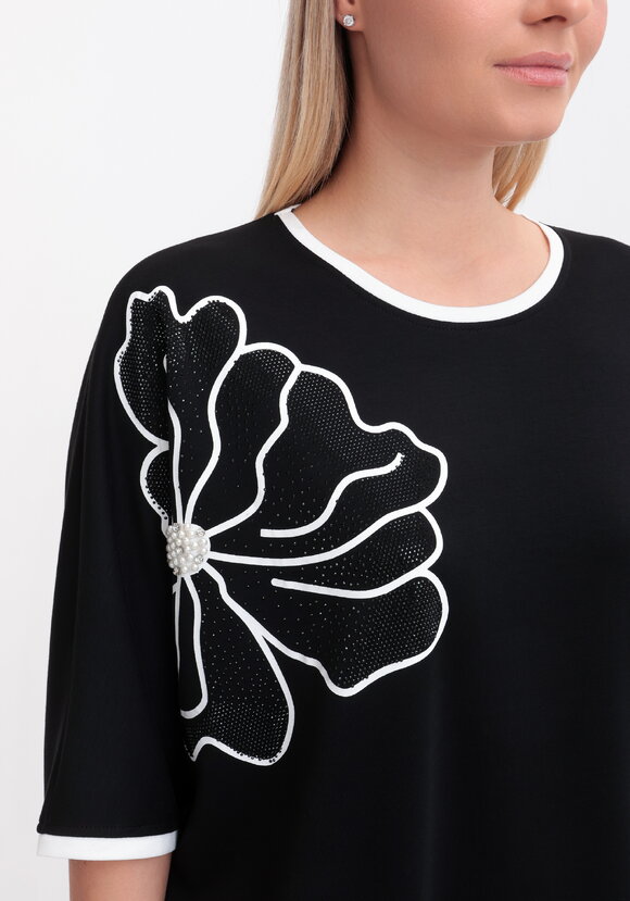 Блуза Цветуший пион шир.  580, рис. 5