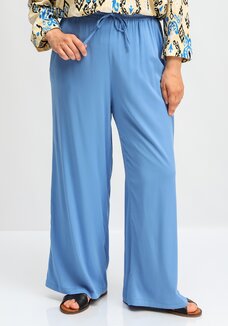 Брюки палаццо с резинкой на поясе