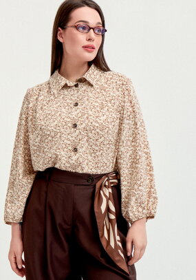 Блуза со складкой по спинке