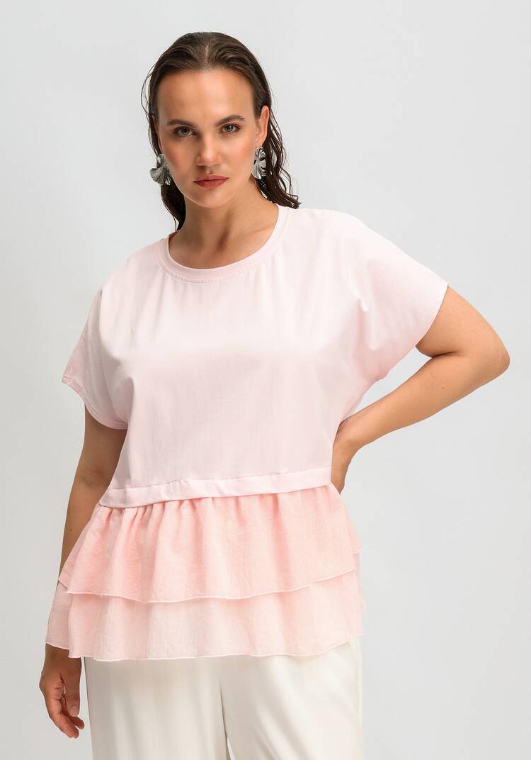 Блуза комбинированная с ярусами по низу шир.  750, рис. 15