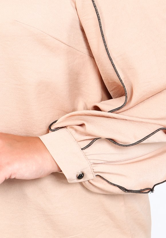 Блуза с рельефными рукавами шир.  580, рис. 9