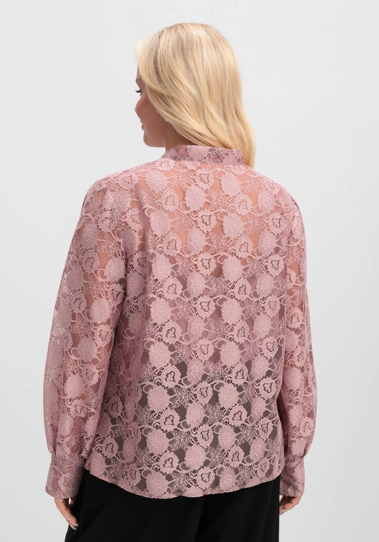 Блуза ажурная с цветочным принтом шир.  750, рис. 3