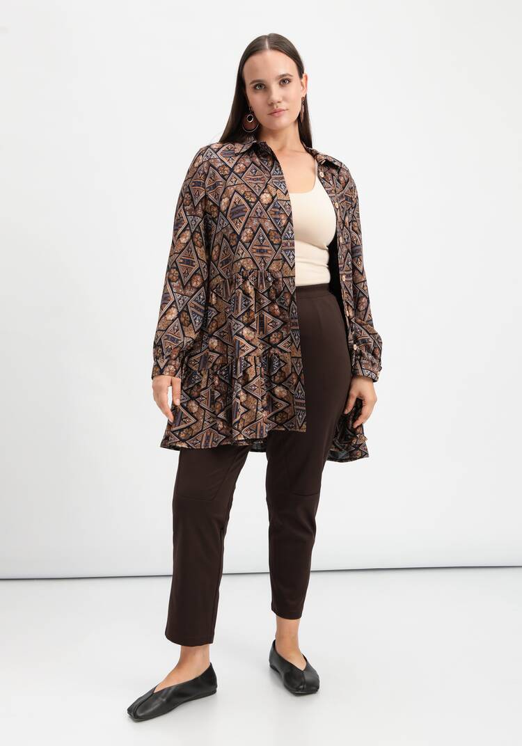 Брюки оригинального кроя на резинке шир.  750, рис. 11