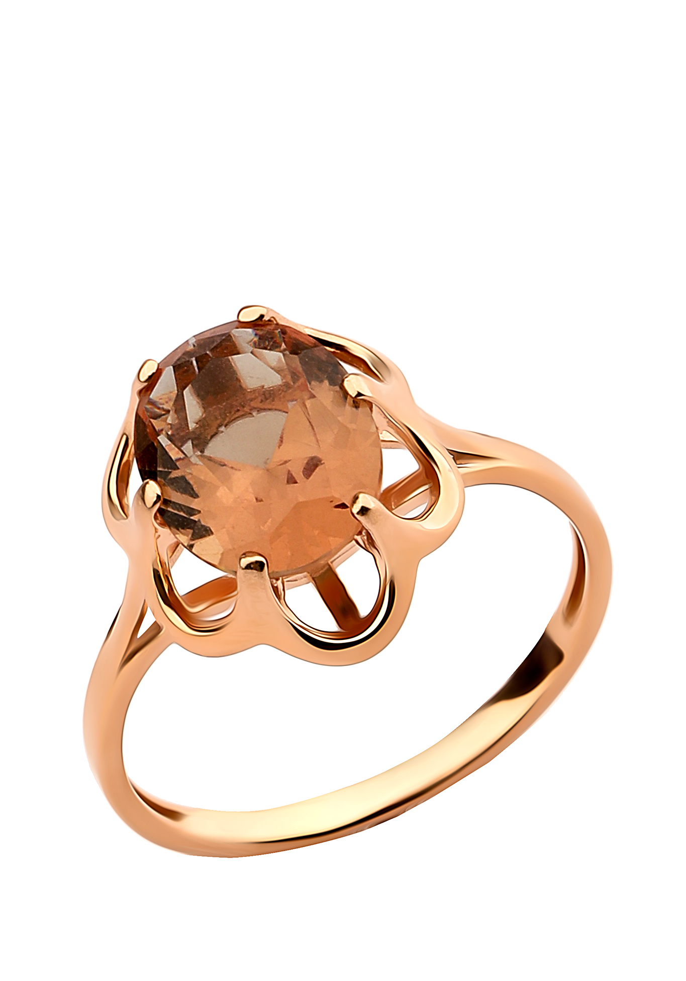 Серебряное кольцо «Луиза» Бриллианит. Серебряная линия, размер 17, цвет сиреневый - фото 1