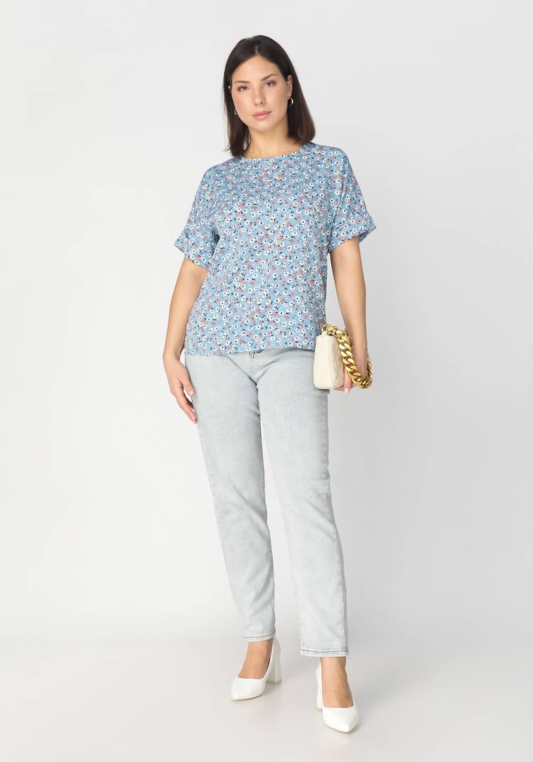 Блуза с цветочным принтом Оливия шир.  750, рис. 5