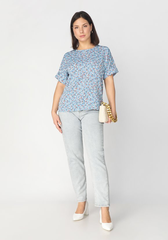 Блуза с цветочным принтом Оливия шир.  580, рис. 5