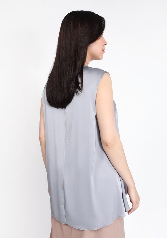 Блуза шелковая А-силуэта шир.  580, рис. 15