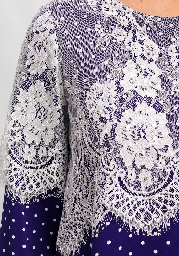 Блуза с кружевом по плечам шир.  750, рис. 5