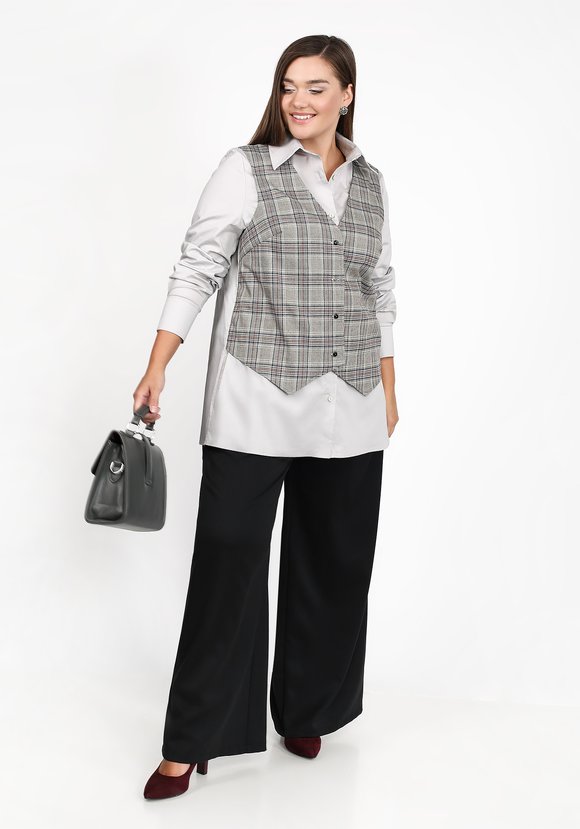 Блуза с имитацией жилетки шир.  580, рис. 5