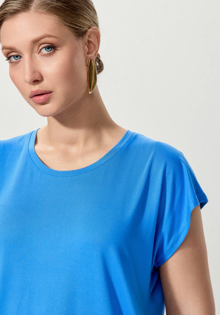 Блуза однотонная базовая без рукавов шир.  750, рис. 5