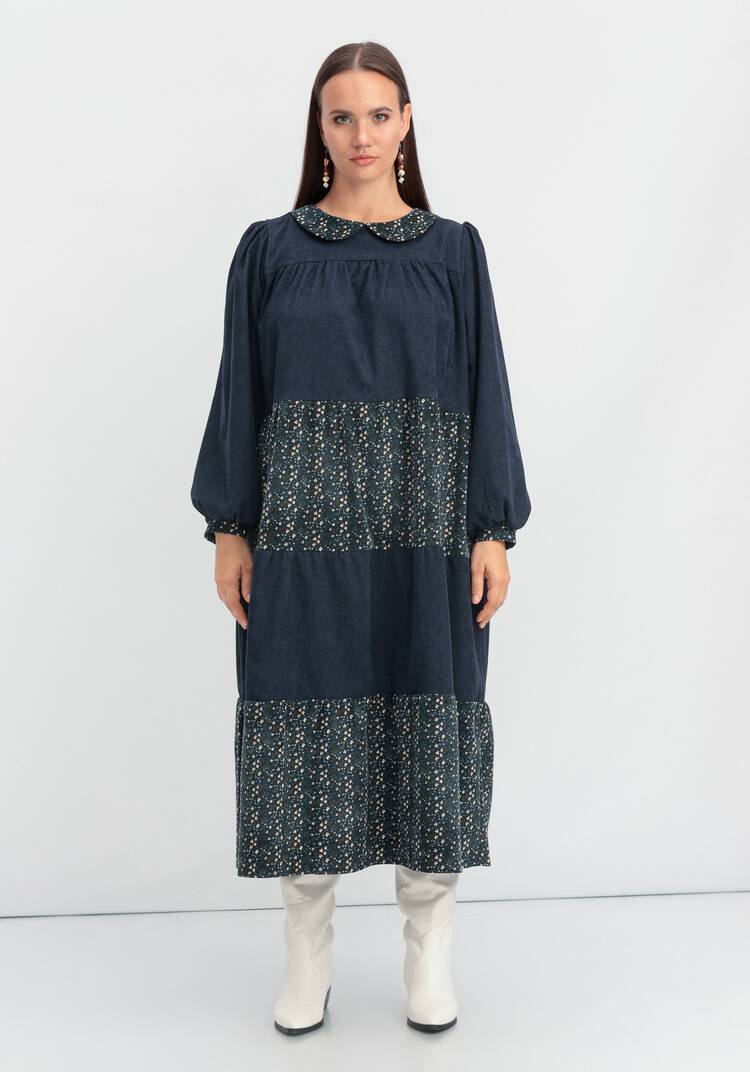 Платье из микровельвета ярусное шир.  750, рис. 12