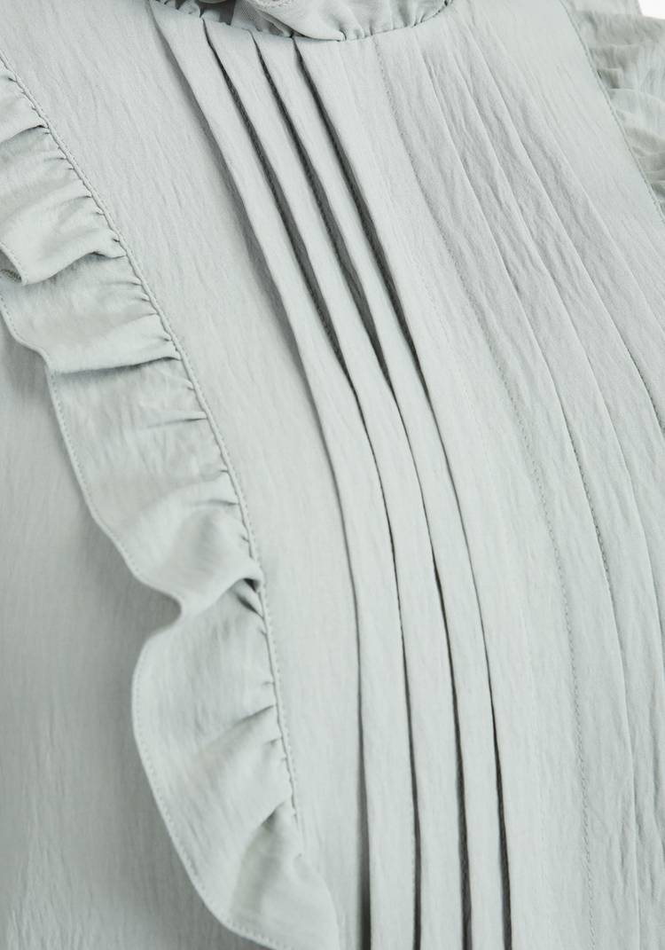 Блуза со складками и рюшей шир.  750, рис. 9