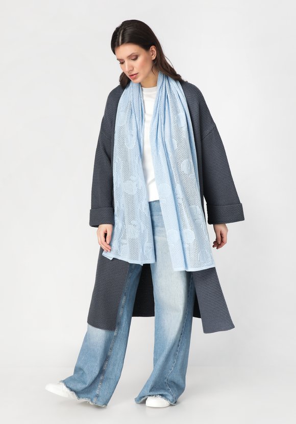 Палантин в технике ажура с имитацией кружева шир.  580, рис. 20