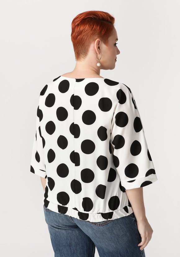 Блуза женская в горох Мадина шир.  580, рис. 2