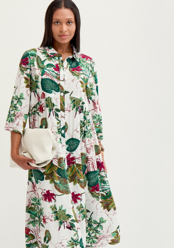 Платье рубашка с тропическим принтом шир.  580, рис. 10