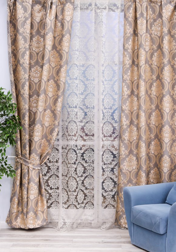 Комплект портьер из жаккарда Марго шир.  580, рис. 21