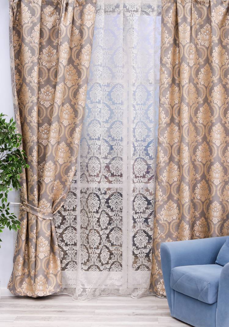 Комплект портьер из жаккарда Марго шир.  750, рис. 21