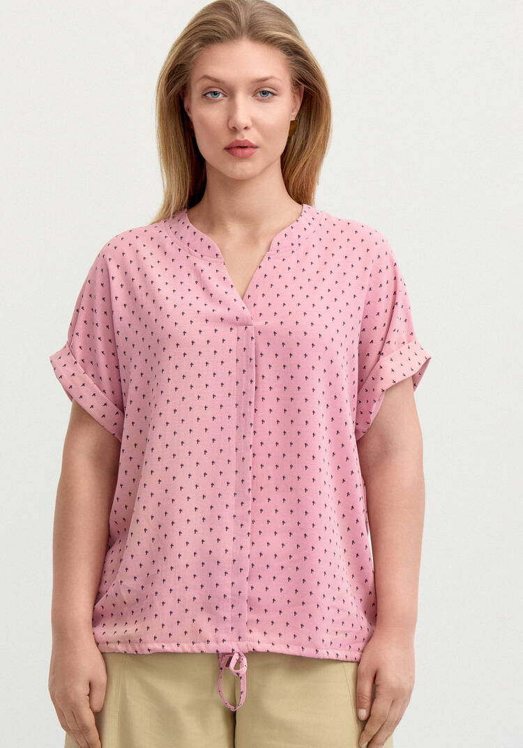 Блуза на кулиске по низу Мира шир.  750, рис. 20